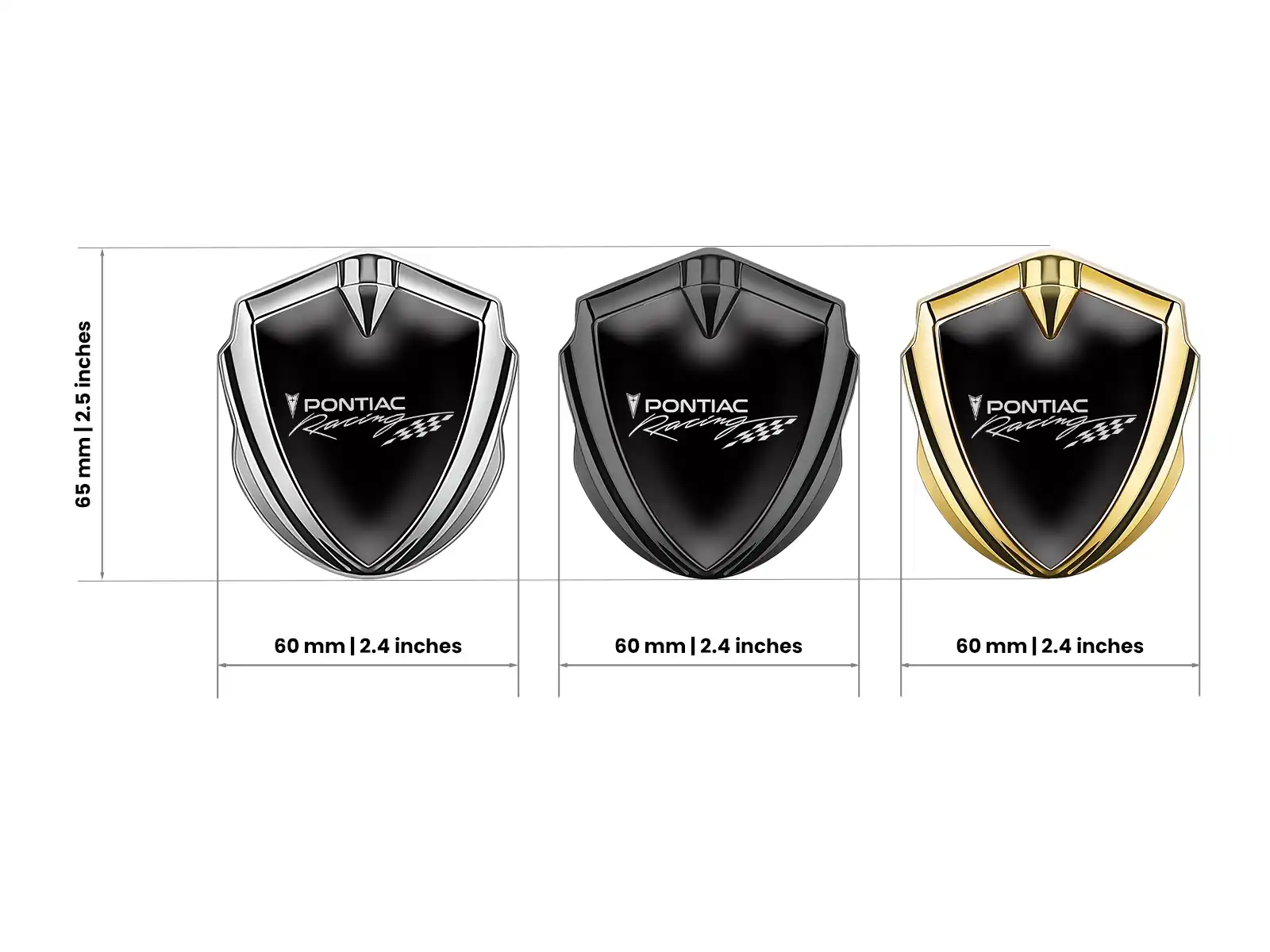 Pontiac Domed Emblem Badge Sports Design High End